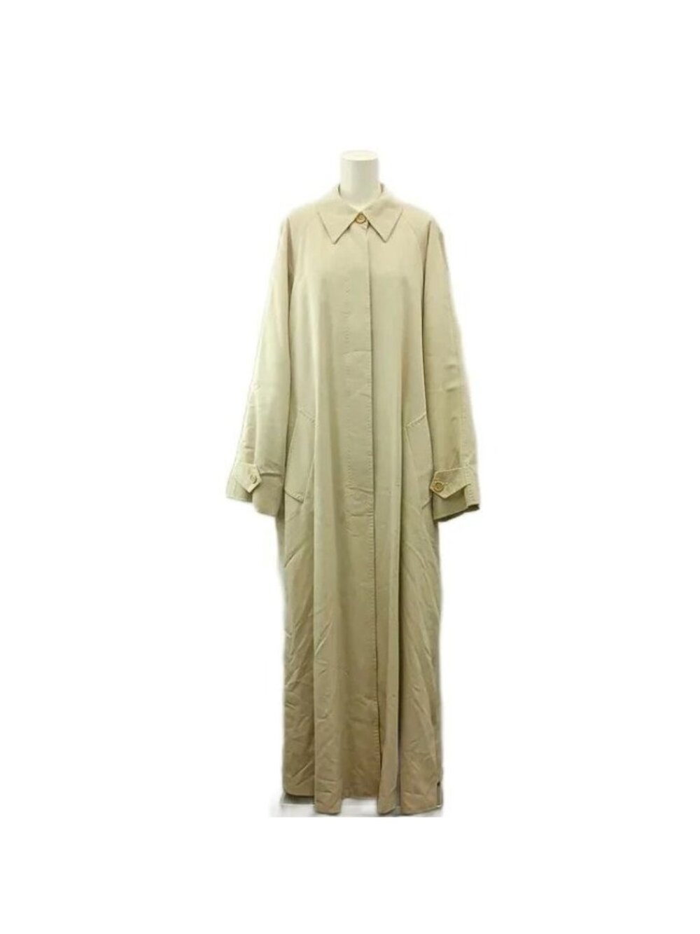 Max Mara White Tag Soutien Collar Coat Light Beige Long Sleeve Single 42